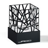 Kominek stołowy ze stali nierdzewnej, szary