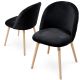 Zestaw krzeseł do jadalni , czarny, 2 szt
