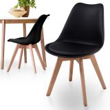 Komplet krzeseł do jadalni z plastikowym siedziskiem, 2 szt.