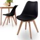 Komplet krzeseł do jadalni z plastikowym siedziskiem, 2 szt.