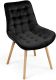 Zestaw krzeseł do jadalni, czarny, 4 szt