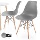 Zestaw krzeseł do jadalni z plastikowym siedziskiem, 2 sztuk