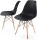 Zestaw krzeseł do jadalni z plastikowym siedziskiem, 2 sztuk