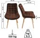 Zestaw krzeseł do jadalni, brązowych, 2 szt