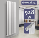 Grzejnik pionowy, podłączenie centralne, 1600 x 528 x 52 mm