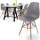 MIADOMODO Zestaw krzeseł do jadalni, 6 szt., szary