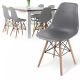 MIADOMODO Zestaw krzeseł do jadalni, 6 szt., szary