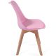 MIADOMODO Zestaw krzeseł do jadalni, 4 szt, różowy