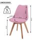 MIADOMODO Zestaw krzeseł do jadalni, 4 szt, różowy