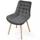 MIADOMODO Zestaw krzeseł do jadalni, ciemnoszary 2 sztuki