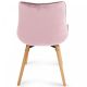 MIADOMODO Zestaw pikowanych krzeseł do jadalni, różowy, 2 sz