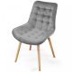 MIADOMODO Zestaw krzeseł do jadalni jasnoszary 4 sztuk