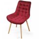 MIADOMODO Zestaw krzeseł do jadalni, czerwone 4 sztuki