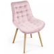 MIADOMODO Zestaw krzeseł do jadalni, różowy, 4 sztuki