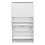 Miadomodo Szafka na buty biała - 59 x 105 x 22 cm