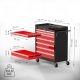 Wózek na narzędzia z 7 szufladami i zamkiem, 61 × 77 cm