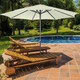 MIADOMODO Parasol z rączką 250 cm, kremowy