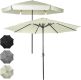MIADOMODO Parasol z rączką 250 cm, kremowy