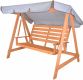 Ogrodowa huśtawka drewniana 3-osobowa z sosny 192 cm