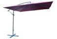Parasol ogrodowy prostokątny na wysięgniku bordowy 270 x 270 cm