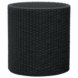 Rattanowa doniczka z tworzywa sztucznego - L - antracyt