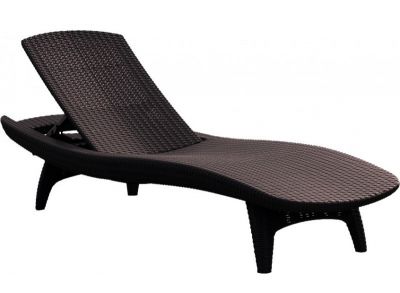 leżak poliratanowy  PACIFIC brązowy