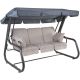 4-osobowa ogrodowa huśtawka metalowa, rozkładana, antracyt