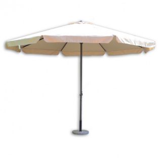 Parasol ogrodowy STANDART beżowy z korbką ø4 m