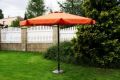 Parasol ogrodowy STANDART terakota z korbką ø4 m